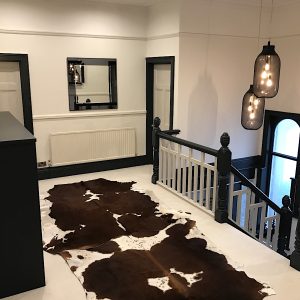 Brown and White Cowhide Rugs