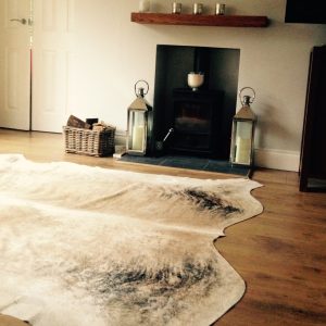 Chestnut, Cream and Champagne Cowhide Rugs