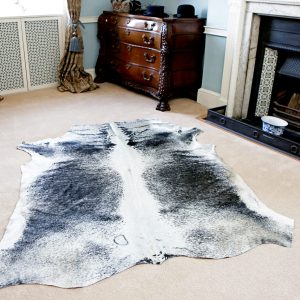 Grey and White Cowhide Rugs
